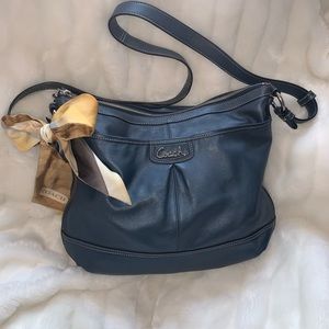 Coach Park Leather Crossbody Bag, Scarf &Dust Bag
